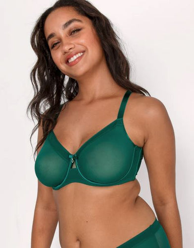 Curvy Couture - Sheer Mesh Full Coverage Unlined Underwire Bra