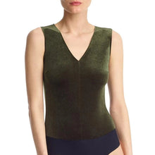 Load image into Gallery viewer, Commando -  Velvet V-Neck Bodysuit Dark Olive