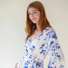 Load image into Gallery viewer, Girl & A Serious Dream - Botanical Love Print in Blue Floral