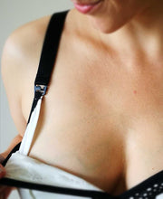 Load image into Gallery viewer, Dairy Fairy - Rose Nursing & Pumping Bra White/Black