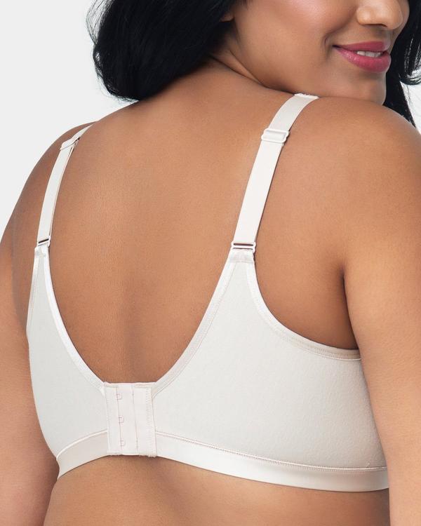 Curvy Couture Plus Cotton Luxe Unlined Wire Free Bra Natural 46dd : Target