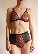 Load image into Gallery viewer, With Love Lingerie - Mercy Bralette Embroidery Red & Black