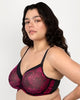 Curvy Couture - Sheer Mesh Full Coverage Unlined Underwire Bra Dramatic Rose