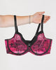 Curvy Couture - Sheer Mesh Full Coverage Unlined Underwire Bra Dramatic Rose