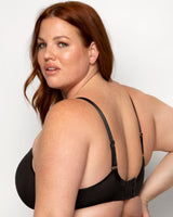 Load image into Gallery viewer, Curvy Couture - Sheer Mesh Full Coverage Unlined Underwire Bra Black Hue