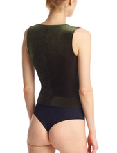 Load image into Gallery viewer, Commando -  Velvet V-Neck Bodysuit Dark Olive - FINAL SALE