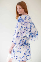 Load image into Gallery viewer, Girl &amp; A Serious Dream - Botanical Love Print in Blue Floral