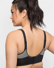 Load image into Gallery viewer, Curvy Couture -  Confident Fit Sport Bra Black/Silver