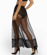 Load image into Gallery viewer, Regalia - Bobbi Lace and Mesh Skirt Black