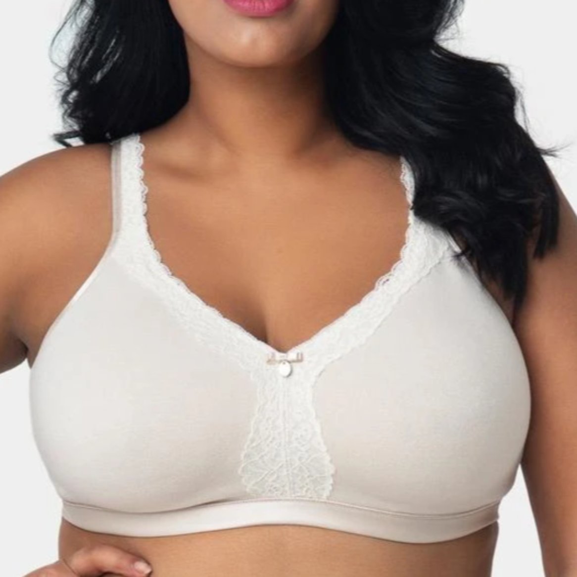 Curvy Couture Plus Cotton Luxe Unlined Wire Free Bra Natural 46c : Target