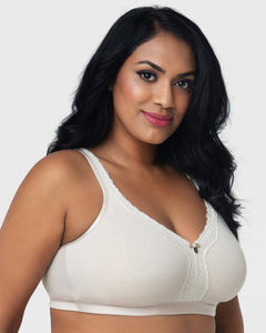 Curvy Couture Cotton Luxe Front & Back Close Wire-Free Bra & Reviews