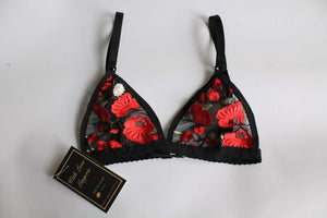 With Love Lingerie - Mercy Bralette Embroidery Red & Black - FINAL SALE