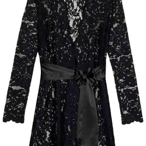 Girl & A Serious Dream -  Lauren Lace Robe Black