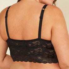 Load image into Gallery viewer, Cosabella Extended - Never Say Never Extended Plungie Longline Bralette Black
